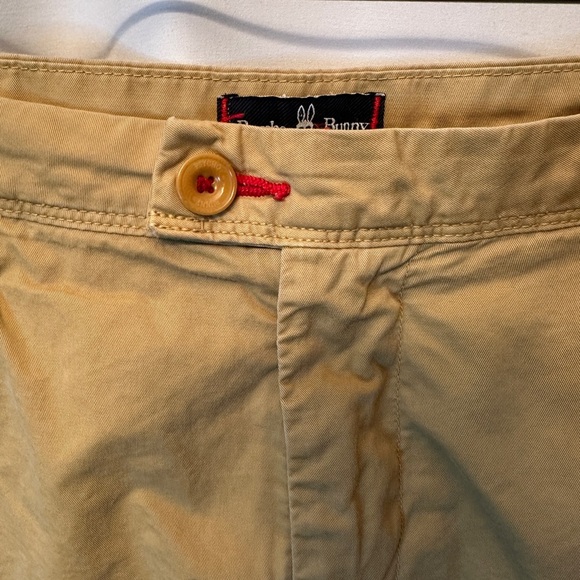 Psycho Bunny Size 38 Classic Chino Shorts Dark Khaki Tan 9" Inseam - Picture 4 of 10